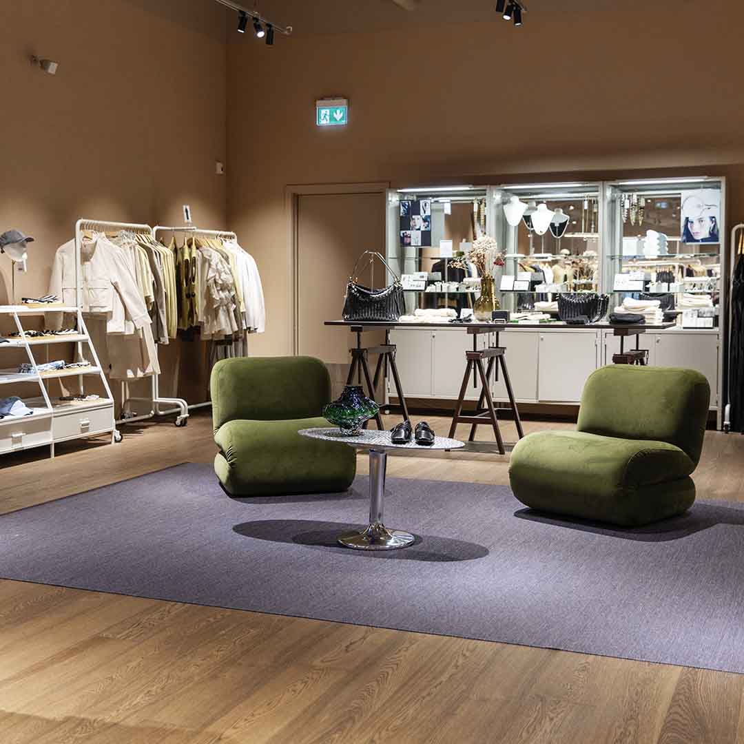Lovely & Other Stories store in Frederiksberg with accessories and beautiful clothing.